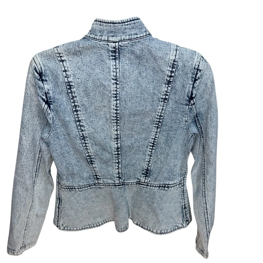 Allen Shwartz Allen B Denim Military Victorian Y2K Midline Denim Wash Jacket - Picture 6 of 10